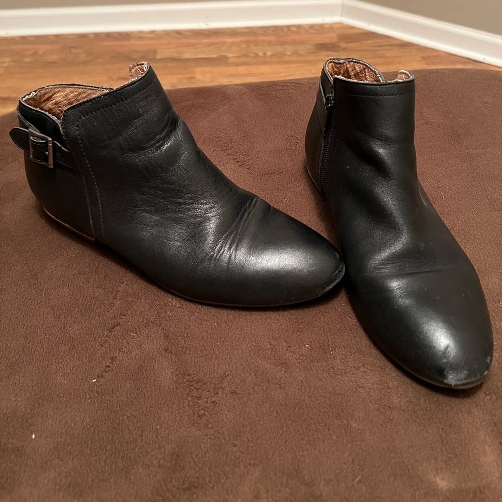 J. Jill Women’s Black Leather Ankle Boots